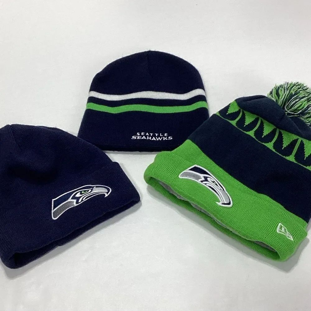 Seahawks Football Hat Lot of 3 NFL New Era Team Apparel